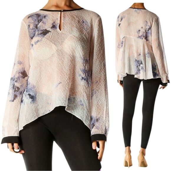 Ellen Tracy Textured Flowy Blouse Size XL - Picture 1 of 8